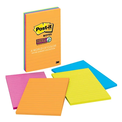 Post-it® Super Sticky Notes, Rio de Janeiro Collection, 4ct.