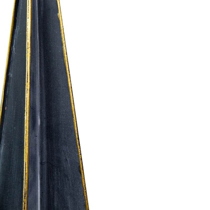 15" Blue & Gold Triangular Christmas Tree Tabletop Décor