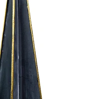 15" Blue & Gold Triangular Christmas Tree Tabletop Décor