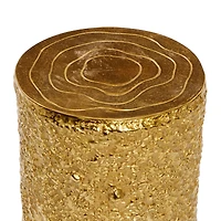 17" Gold Textured Contemporary Stool