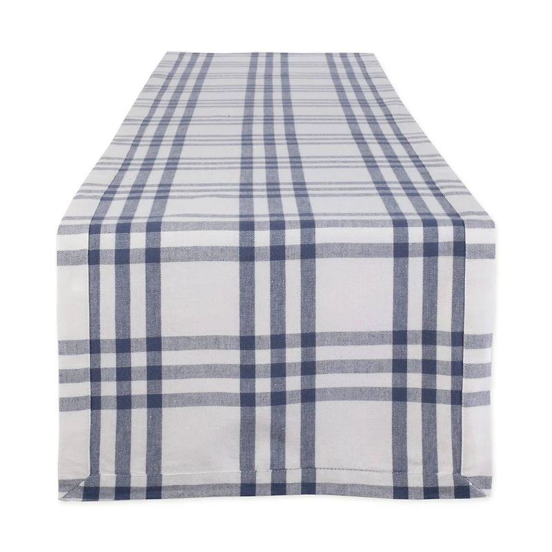 DII® 72" French Blue Farm To Table Check Table Runner
