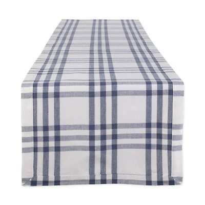 DII® 72" French Blue Farm To Table Check Table Runner