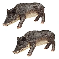 Design Toscano 20.5" Razorback Wild Boar Statues, 2ct.
