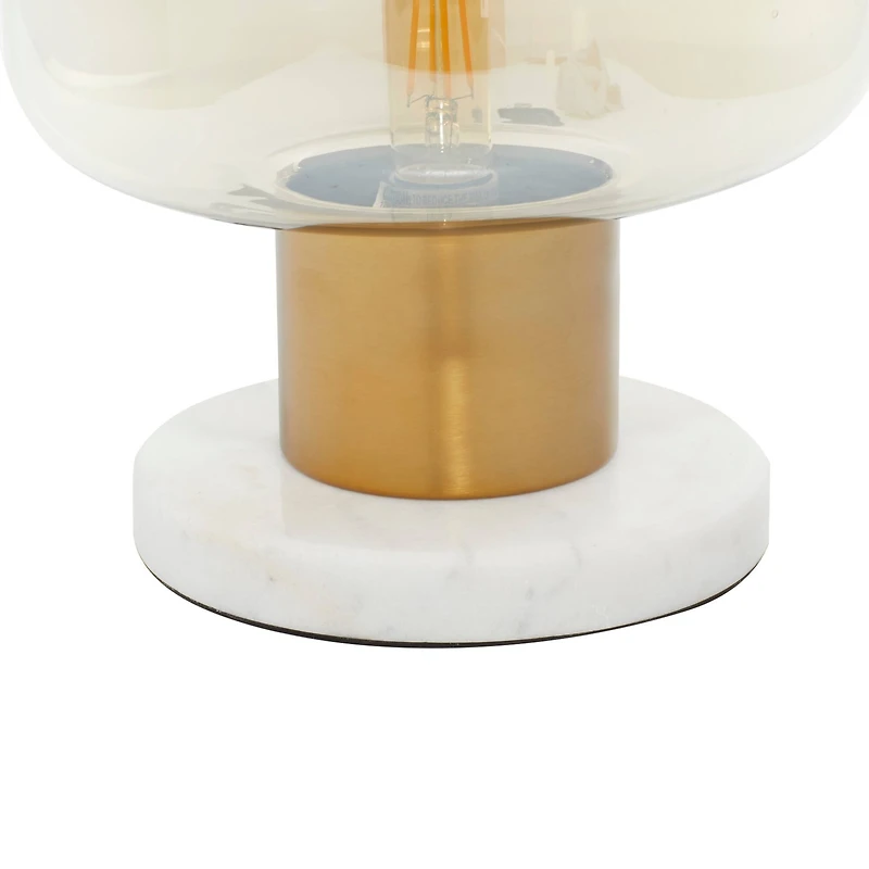 14" Gold Metal Modern Table Lamp