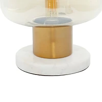 14" Gold Metal Modern Table Lamp