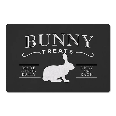 Bunny Treats On Charcoal 27" x 18" Floor Mat