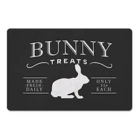 Bunny Treats On Charcoal 27" x 18" Floor Mat