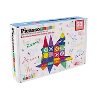 PicassoTiles® 33 Piece Magnetic Tiles