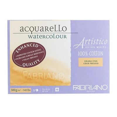 Fabriano® Artistico Extra White Cold Press Watercolor Block