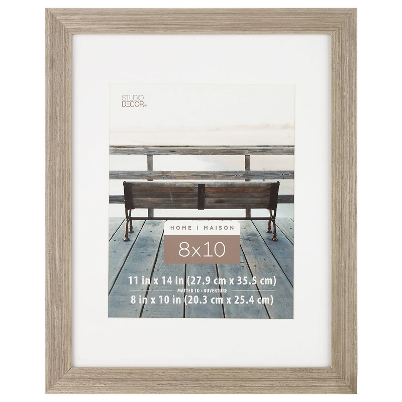 Home 8" x 10" Gray Frame with Mat by Studio Décor®