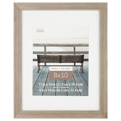 Home 8" x 10" Gray Frame with Mat by Studio Décor®