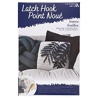 Leisure Arts® Black & White Leaves Latch Hook Kit