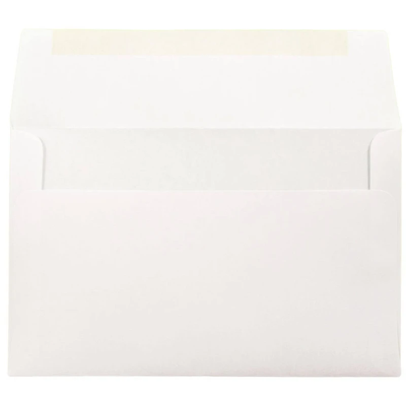 JAM Paper A10 Bright White Wove Strathmore Invitation Envelopes