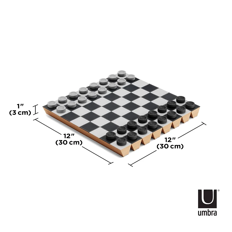 Umbra Black Rolz Chess/Checkers Set