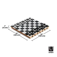 Umbra Black Rolz Chess/Checkers Set