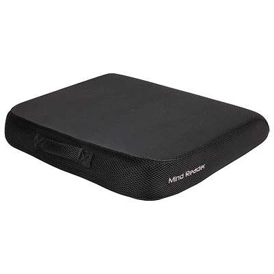Mind Reader 18" Black Anti-Slip Seat Cushion with Carry Handle