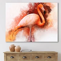 Designart - Portrait of Pink Flamingo II
