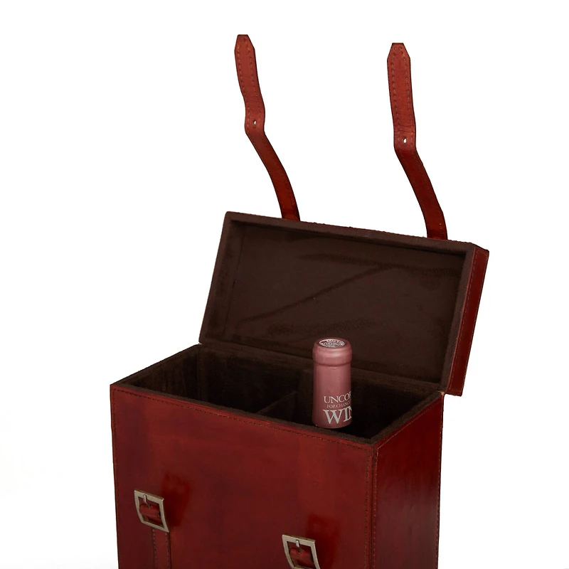 Red Modern Wine Holder, 9" x 5" x 16"