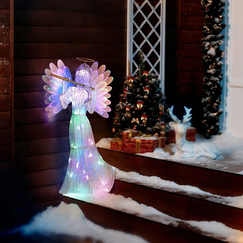 3ft. Outdoor Animated Fiber-Optic Angel