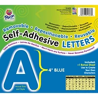 Pacon® Self-Adhesive letters, Blue puffy font, 4", 2 Packs of 156