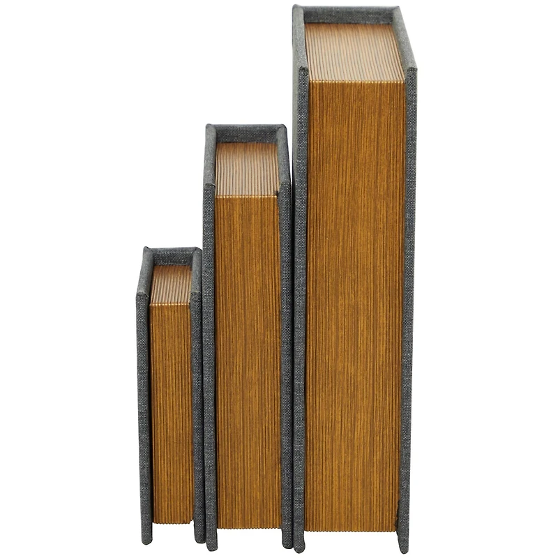 Light Gray Linen Faux Book Box Set