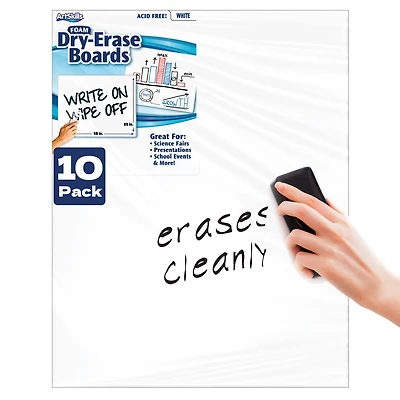 ArtSkills® 10 Pack 22" x 28" Poster & Presentation Dry Erase Foam Board