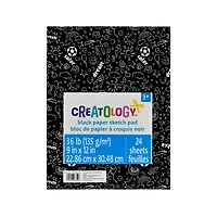 9" x 12" Black Paper Sketch Pad by Creatology™