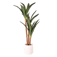 American Art Decor 48" Artificial Yuca Plant in a White Pot