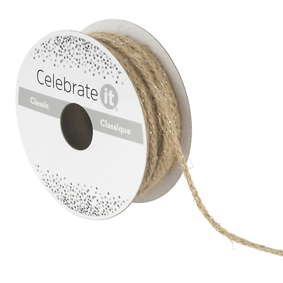 12 Pack: 0.15" x 10yd. Metallic Jute Trim Ribbon by Celebrate It®