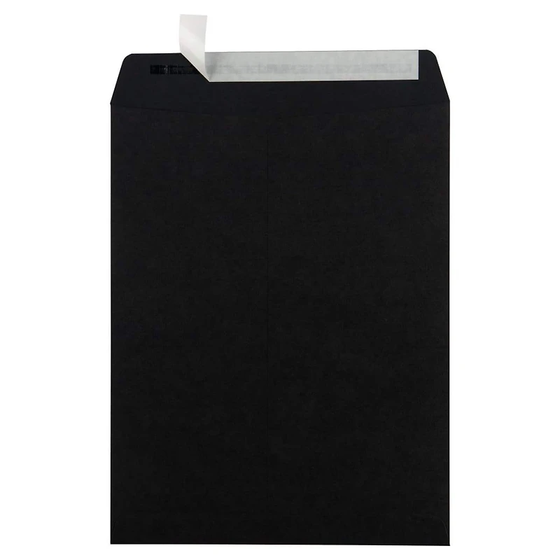 JAM Paper 10" x 13" Smooth Black Open End Catalog Envelopes