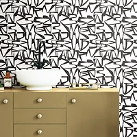 RoomMates Black Enigmatic Peel & Stick Wallpaper