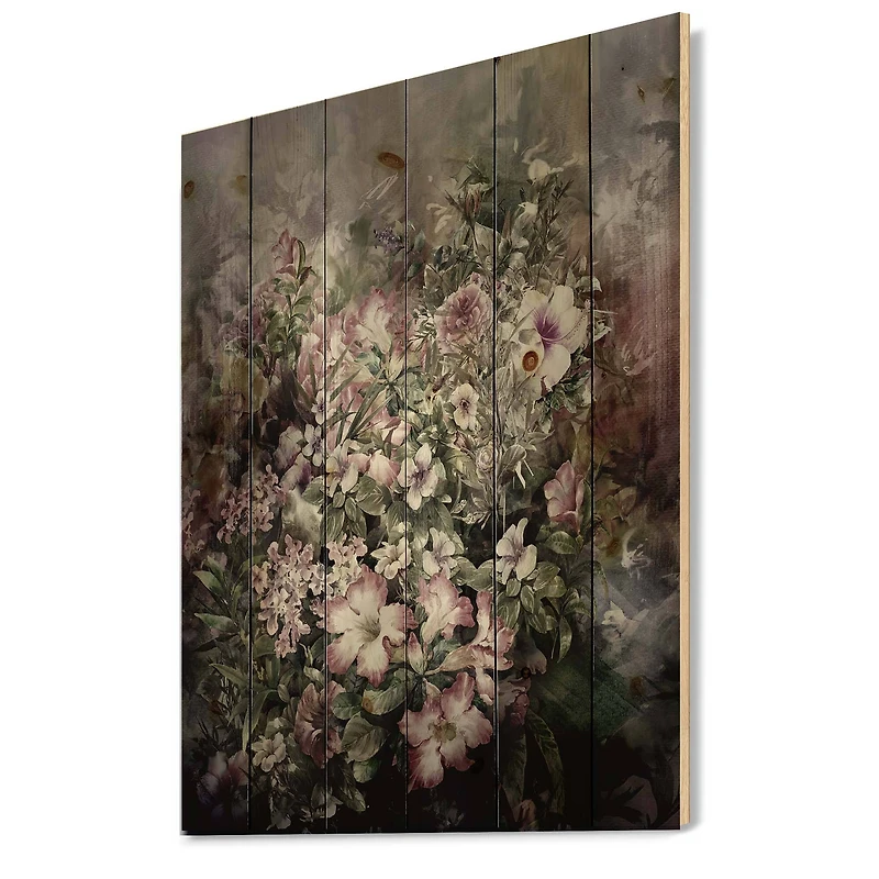 Designart - Retro Drawing of Flowers IV