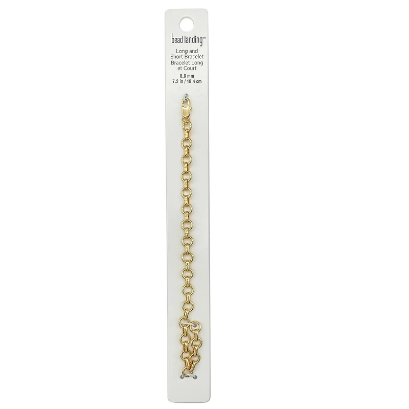 Gold Long & Short Charm Bracelet by Bead Landing™