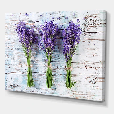 Designart - Fresh Lavender On Wood