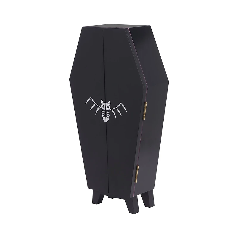 14" Black & Pink Leopard Print Coffin Tabletop Décor by Ashland®