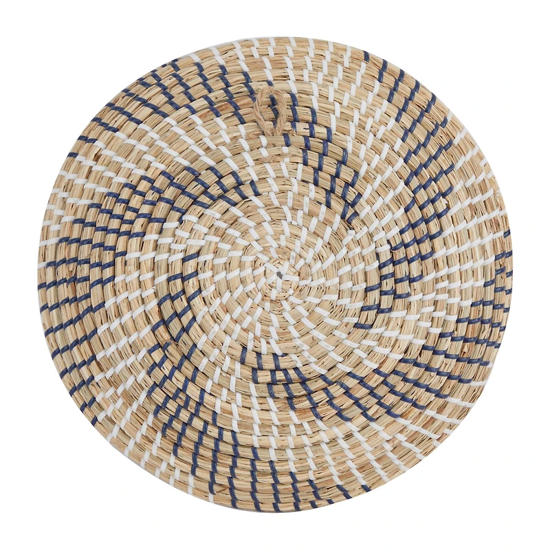 Set of 6 Brown Seagrass Eclectic Wall Decor, 14" x 14" x 3"