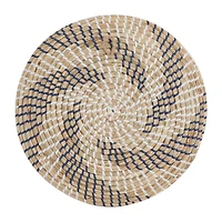 Set of 6 Brown Seagrass Eclectic Wall Decor, 14" x 14" x 3"