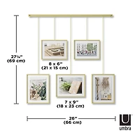 Umbra Matte Brass Exhibit Gallery Picture Frame Set