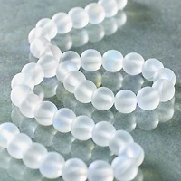 White Opal Glass Round Beads, 6mm by Bead Landing™