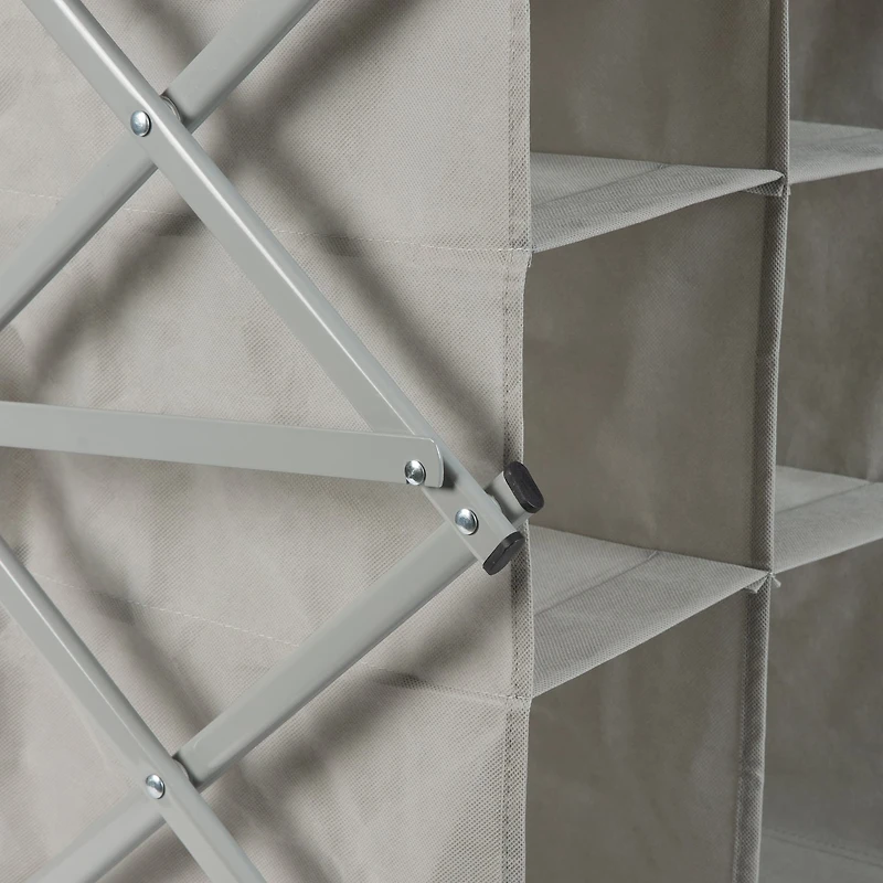 Simplify Gray 9-Grid Collapsible Shoe Rack