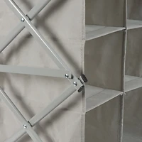 Simplify Gray 9-Grid Collapsible Shoe Rack