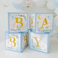 Kate Aspen® Blue Elephant Baby Shower Block Box Set