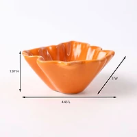 5" Orange Leaf Ceramic Bowl by Ashland®