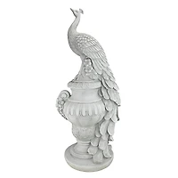 Design Toscano Staverden Castle Peacock on an Urn Garden Statue