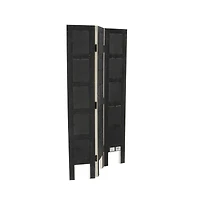 White Wood Farmhouse Room Divider Screen