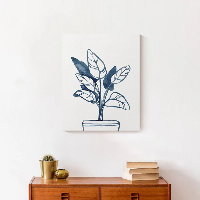 Indigo Palms 16" x 20" Canvas Wall Art