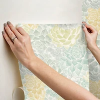 RoomMates Mr. Kate Succulent Plant Peel & Stick Wallpaper