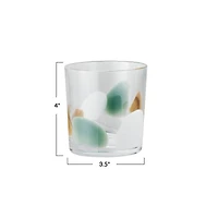 Hello Honey® 12oz. Green & Yellow Kaleidoscope Harmony Handmade Art Glass