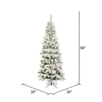 5.5ft. Unlit Flocked Pacific Pine Artificial Christmas Tree