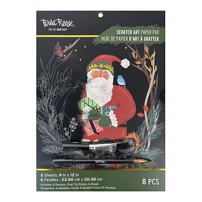 Brea Reese™ 9" x 12" Rustic Christmas Scratch Art Paper Pad